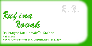 rufina novak business card